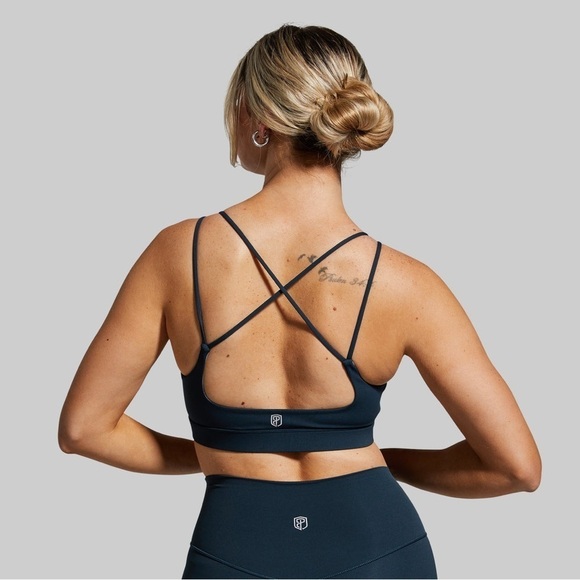Born Primitive Dark Grey Exhale Strappy Sports Bra - Picture 1 of 6
